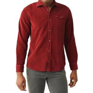 NEW JOHNNIE-O kodiak hangin' out corduroy shirt in malibu red XXL NWT